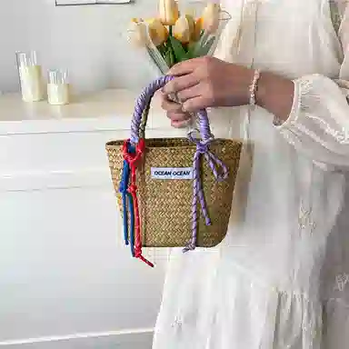 垣途者 简约时尚复古大气 草编 手提包 女款 多色