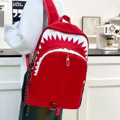 垣途者 潮牌鲨鱼夜光街头潮流学生 尼龙 双肩包 男女同款情侣款 多色