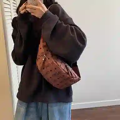 垣途者 日常通勤时尚高级感满印花 布 单肩斜挎包腰包 常规 男女同款情侣款 多色