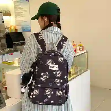 垣途者 卡通动漫蛋仔设计 尼龙布 双肩包 女款 多色
