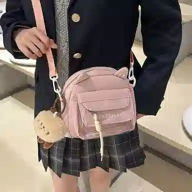 垣途者 日系可爱猫咪时尚潮流百搭 尼龙 单肩斜挎包 常规 女款 多色