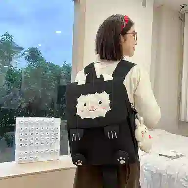 垣途者 日系可爱丑萌小羊书包甜美 尼龙 双肩包 常规 女款 多色