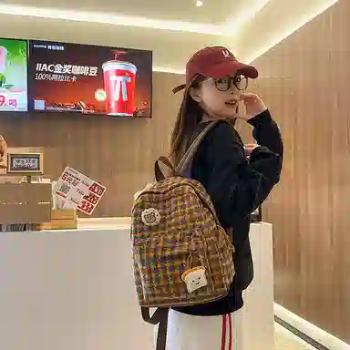 垣途者 日系小清新可爱少女学生书包小背包女 呢子 双肩包 小号 女款 多色