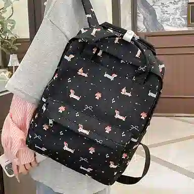 垣途者 日系可爱满印休闲简约百搭 尼龙 双肩包 女款 多色