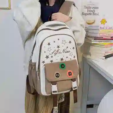 垣途者 韩版时尚简约大气学院风 尼龙 双肩包 女款 多色