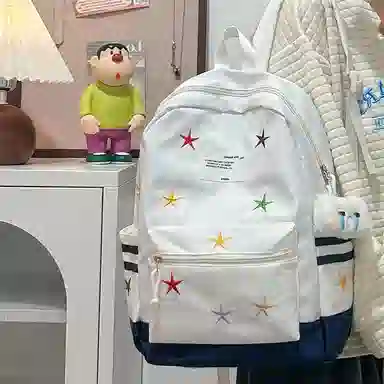 垣途者 高颜值彩色星星日系简约 尼龙 双肩包 男女同款情侣款 多色