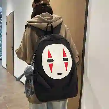 垣途者 搞怪动漫无脸男学生书包初高中大学生大容量 尼龙 双肩包 常规 男女同款情侣款 多色