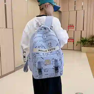 垣途者 潮牌满印小熊书包学生大容量 牛津布 双肩包 常规 男女同款情侣款 多色