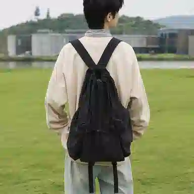 垣途者 休闲运动学生 尼龙 双肩包 男女同款情侣款 白色