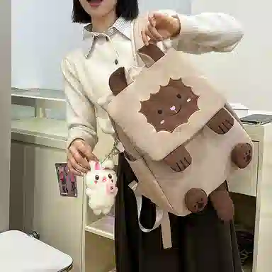 垣途者 日系可爱丑萌小羊书包甜美 尼龙 双肩包 常规 女款 多色