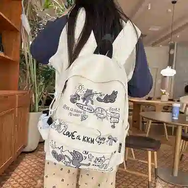 垣途者 潮牌涂鸦休闲百搭 尼龙 双肩包 男女同款情侣款 多色