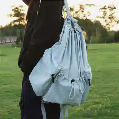 垣途者 休闲运动学生 尼龙 双肩包 男女同款情侣款 白色