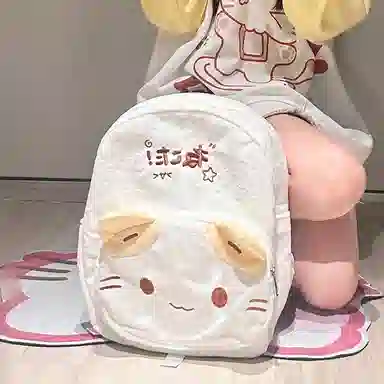 垣途者 可爱卡通动漫 聚酯纤维 双肩包 女款 白色