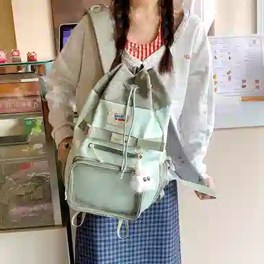 垣途者 小众设计感二次元少女日系痛包书包初高中大学生多巴胺背包 尼龙 双肩包 常规 女款 多色