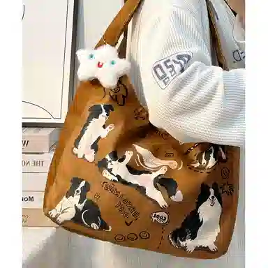 垣途者 涂鸦简约百搭大容量上课通勤 帆布 帆布包托特包单肩包 女款 多色