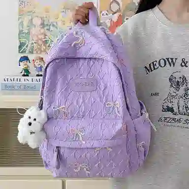 垣途者 高颜值学生韩版蝴蝶结设计 尼龙 书包背包双肩包 女款 多色