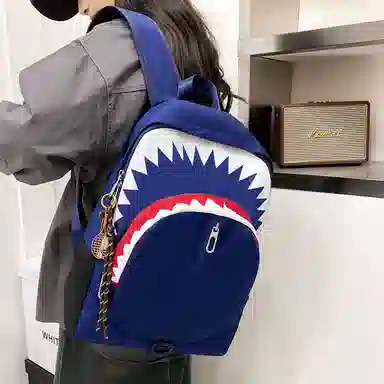 垣途者 潮牌鲨鱼夜光街头潮流学生 尼龙 双肩包 男女同款情侣款 多色