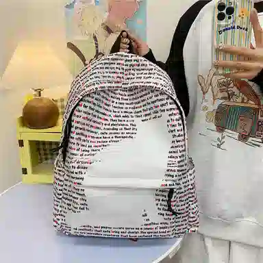 垣途者 涂鸦满印小猫 牛津布 双肩包 常规 女款 多色