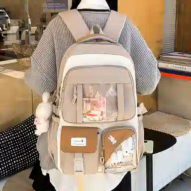 垣途者 书包学生可爱日系软妹背包 帆布 帆布包双肩包 常规 女款 多色