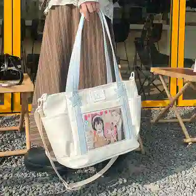 垣途者 可爱少女吧唧透明 尼龙 托特包痛包单肩包 女款 多色