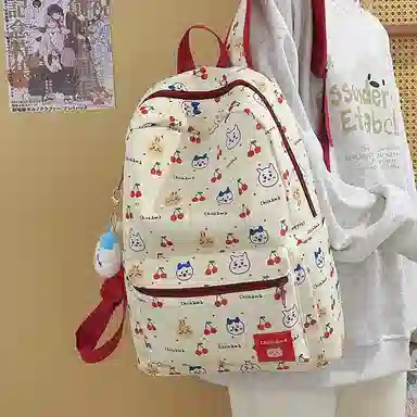 垣途者 日系可爱卡通动漫 少女学生书包初高中大学生 尼龙 双肩包 女款 黄色