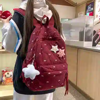 垣途者 可爱少女简约百搭学生书包初高中大学生 尼龙 双肩包 女款 多色