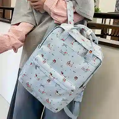 垣途者 日系可爱满印休闲简约百搭 尼龙 双肩包 女款 多色