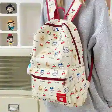 垣途者 日系可爱卡通动漫 少女学生书包初高中大学生 尼龙 双肩包 女款 黄色