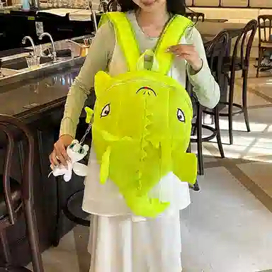 垣途者 个性小众设计鲨鱼初高中大学生时尚潮流 织物 双肩包 男女同款情侣款 多色