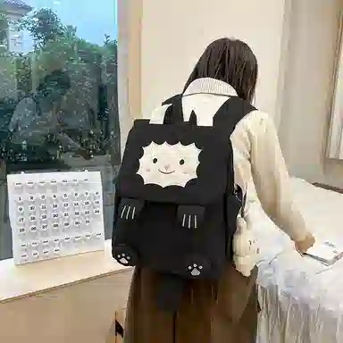 垣途者 日系可爱丑萌小羊书包甜美 尼龙 双肩包 常规 女款 多色