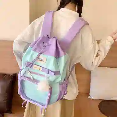 垣途者 小众设计感二次元少女日系痛包书包初高中大学生多巴胺背包 尼龙 双肩包 常规 女款 多色