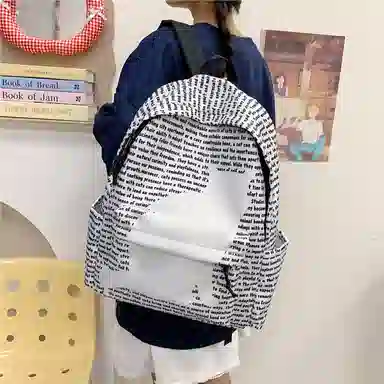 垣途者 涂鸦满印小猫 牛津布 双肩包 常规 女款 多色