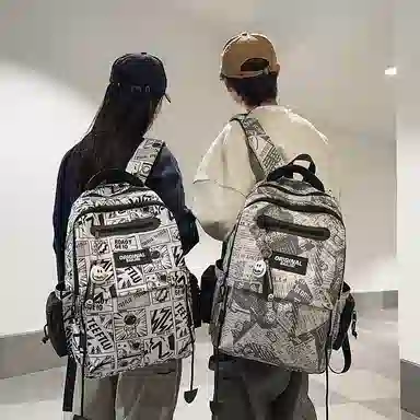 垣途者 涂鸦街头潮流旅行大容量 尼龙 双肩包 男女同款情侣款 多色