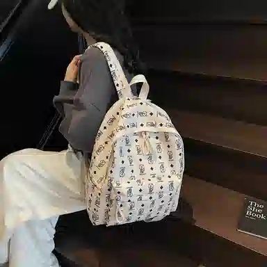 垣途者 日常通勤时尚百搭高级感小熊出游背包 布 大容量双肩包 常规 女款 多色