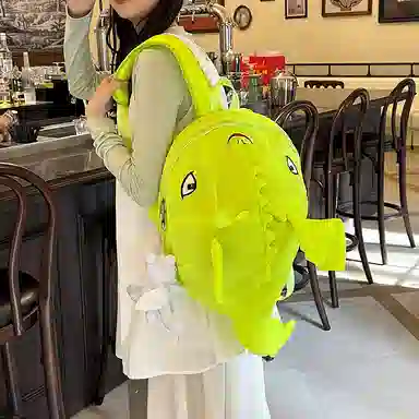 垣途者 个性小众设计鲨鱼初高中大学生时尚潮流 织物 双肩包 男女同款情侣款 多色