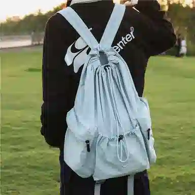 垣途者 休闲运动学生 尼龙 双肩包 男女同款情侣款 白色