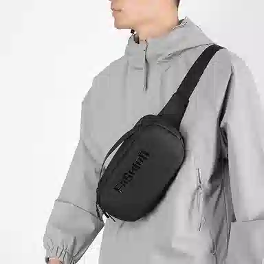 垣途者 商务休闲 尼龙 腰包 男款 黑色