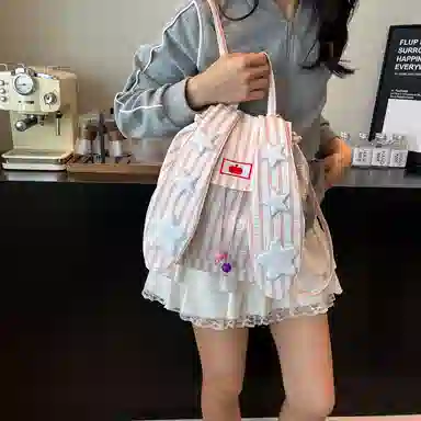 垣途者 可爱时尚潮流百搭 棉布 双肩包 常规 女款 多色