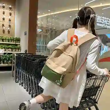 垣途者 日系小清新撞色 尼龙 双肩包 常规 女款 多色