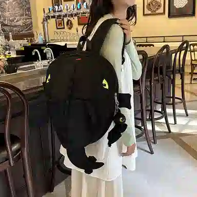 垣途者 个性小众设计鲨鱼初高中大学生时尚潮流 织物 双肩包 男女同款情侣款 多色