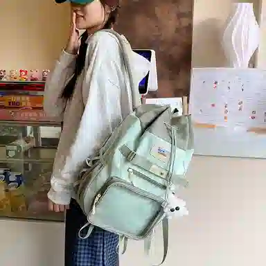 垣途者 小众设计感二次元少女日系痛包书包初高中大学生多巴胺背包 尼龙 双肩包 常规 女款 多色