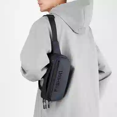 垣途者 商务休闲 尼龙 腰包 男款 黑色