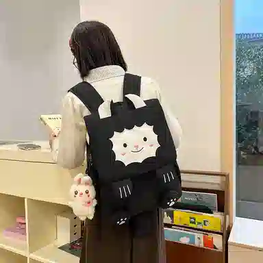 垣途者 日系可爱丑萌小羊书包甜美 尼龙 双肩包 常规 女款 多色