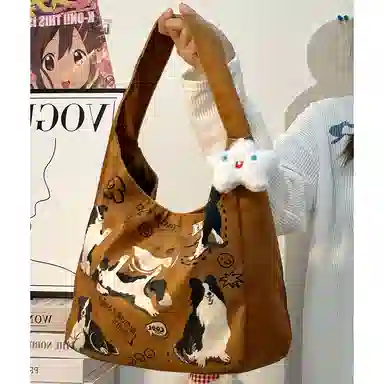 垣途者 涂鸦简约百搭大容量上课通勤 帆布 帆布包托特包单肩包 女款 多色