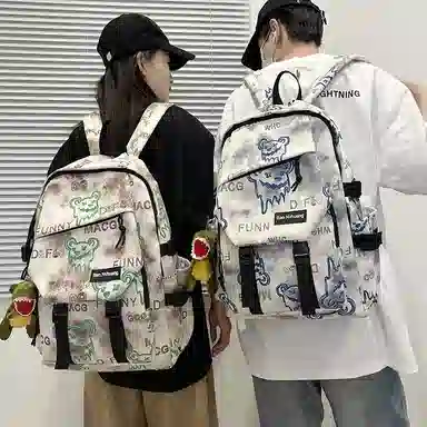 垣途者 潮牌涂鸦小怪兽初高中大学百搭 尼龙 双肩包 男女同款情侣款 多色