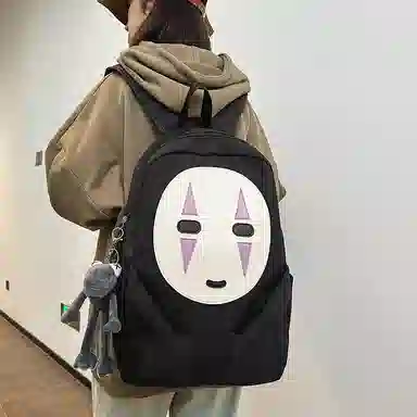 垣途者 搞怪动漫无脸男学生书包初高中大学生大容量 尼龙 双肩包 常规 男女同款情侣款 多色