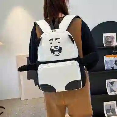 垣途者 个性搞怪丑萌学生书包大容量 布 双肩包 男女同款情侣款