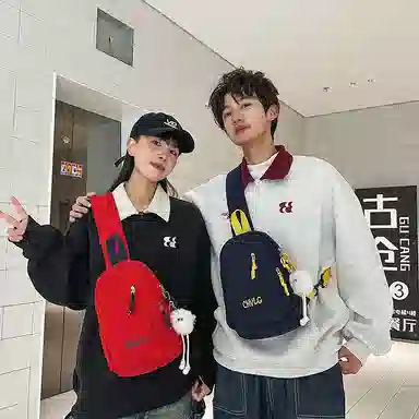 垣途者 日系休闲百搭斜挎包单肩运动背包 尼龙 胸包 常规 男女同款情侣款 多色