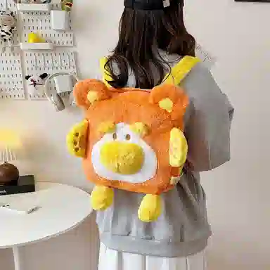 垣途者 日系可爱卡通 毛绒 双肩包 常规 女款 多色