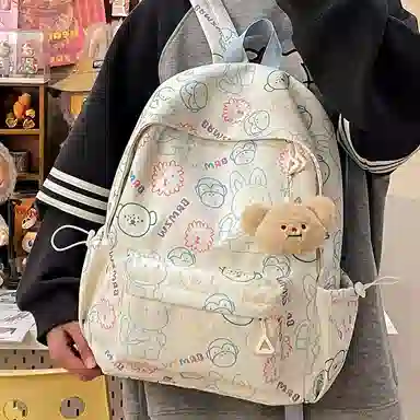 垣途者 日系可爱书包女小背包 帆布 双肩包 女款 多色